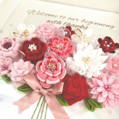 つまみ細工で個性的な手作りウェルカムボードを作ろう！