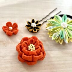 初心者でもOK！つまみ細工の剣つまみと丸つまみでお花を作ってみよう
