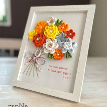 「笑う門には福来る」額縁